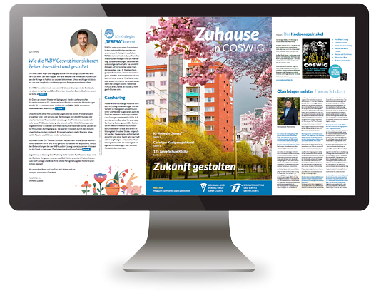 Cover der Mieterzeitung 03 2026 Thema KI-Kollegin Teresa