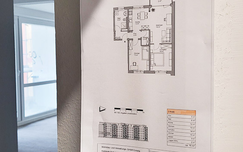 Grundrisspläne für die Wohneinheiten