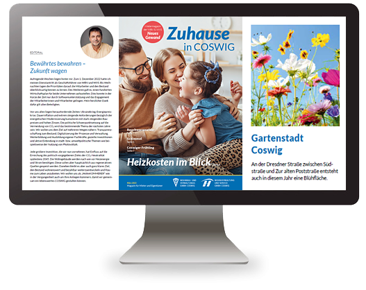 Cover der Mieterzeitung 03 2023 Thema Heizkosten im Blick