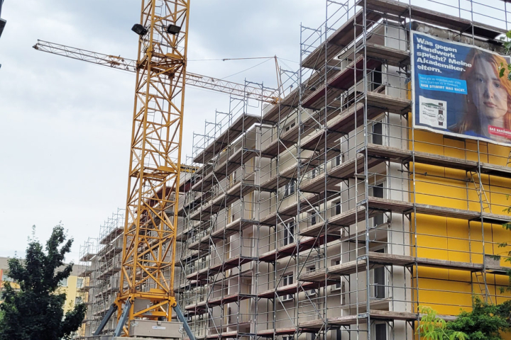 Aktueller Baufortschritt auf der Moritzburger Straße